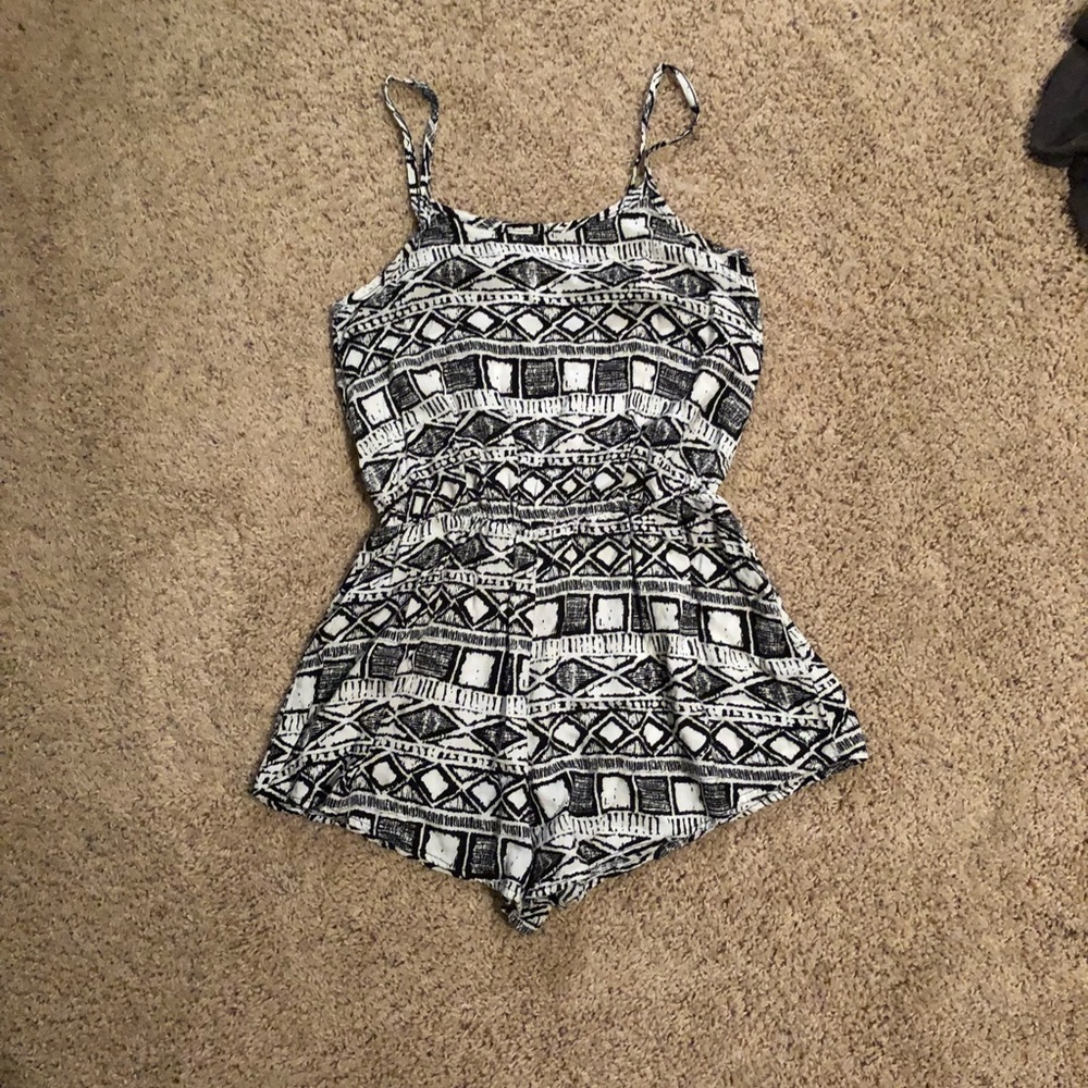 Black and white romper